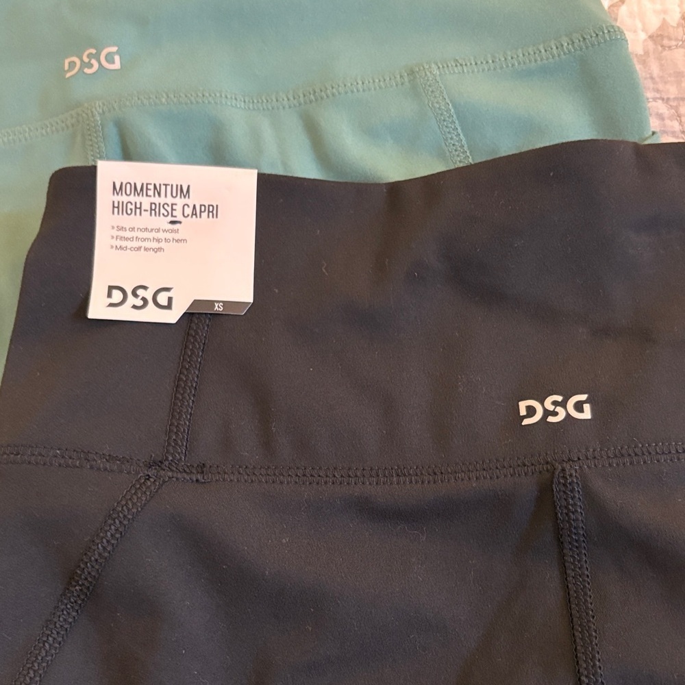 DSG Momentum Black Capri and Teal Leggings 7/8 ~ Both Size XS - Picture 4 of 10